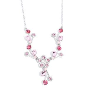 Elegant Pink Crystal Necklace
